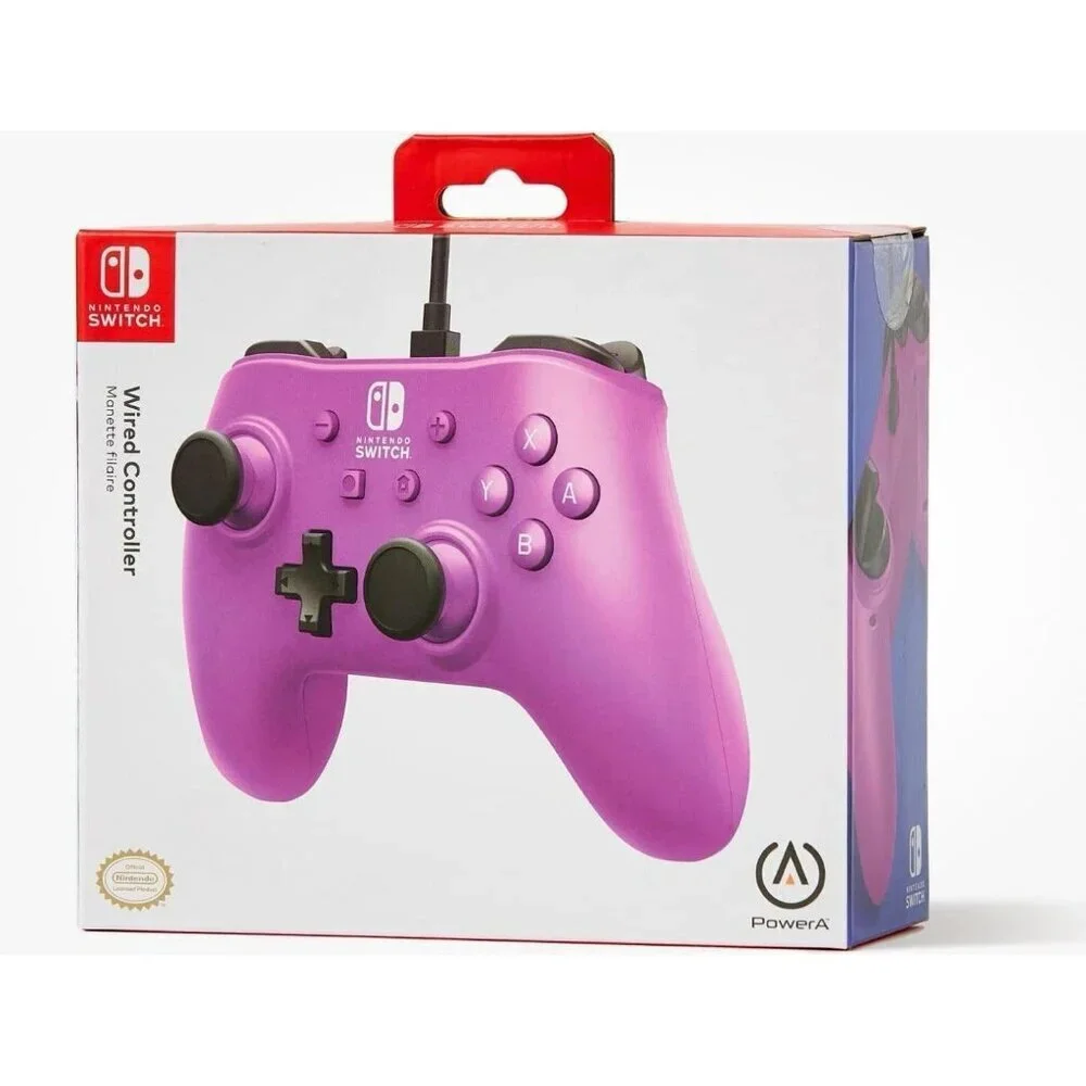 Nintendo Switch - Grape Purple PowerA Wired Controller For Nintendo Switch, New